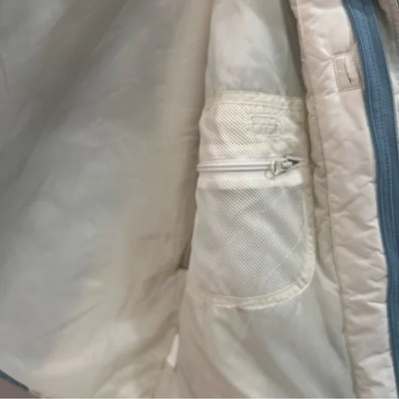 Aero Coat Size Large Hooded Womens Blue Nylon Full Zip Pockets Ski Jacket - Picture 10 of 11